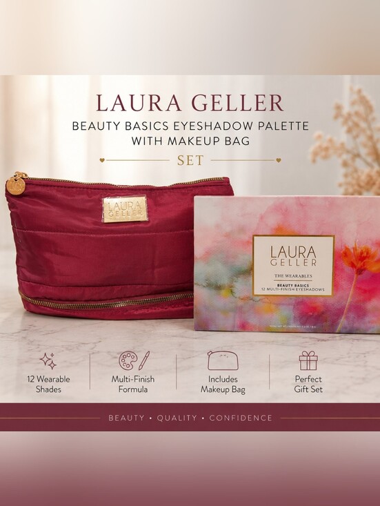 Laura Geller Other - Laura Geller Eyeshadow Palette & Expandable Cosmetic Organizer Bag Set